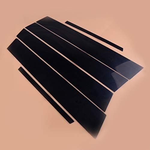 StoreNO12345-6Pcs Black Mirror Effect Window Pillar Posts 4Door Trim Cover Decorative Moulding Kit Fit For Honda Civic Sedan 2006-2011