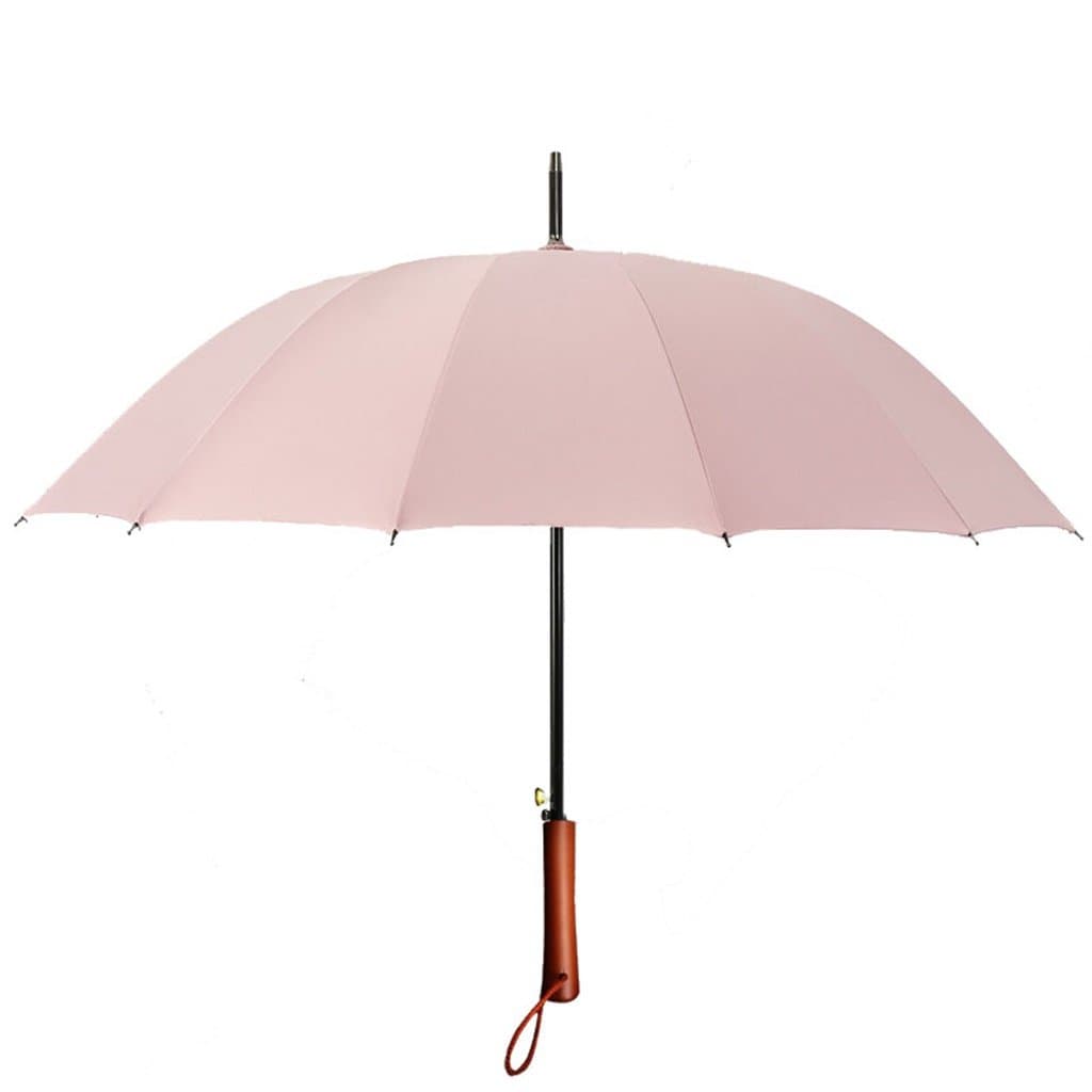 Wooden Golf Automatic Open Strong Durable Long-handled Umbrella with 16 Ribs Windproof Sun Protection Outdoor Umbrellas for Men and Women