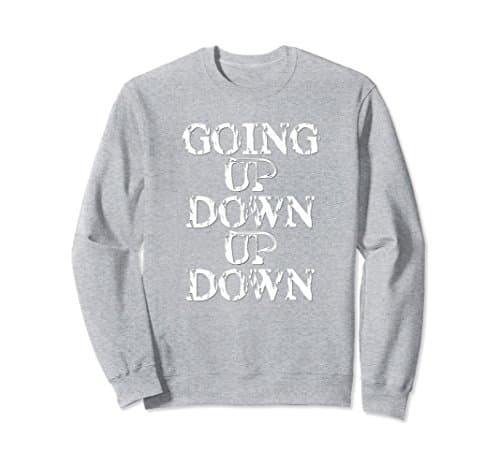 Unisex Going Up Down Up Down Sweat Shirt With Hooks 2XL Heather Grey