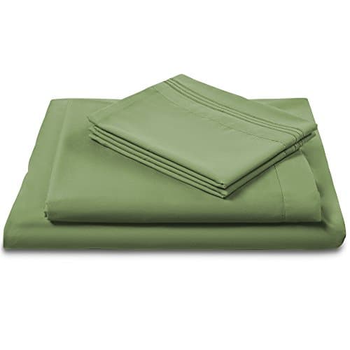 Luxomere ULTRA SOFT Brushed Microfiber Bed Sheet Set – Luxury Hotel Collection Bedding with Deep Pockets, Fade Wrinkle &amp; Stain Resistant 4-Piece (SLEEP IN STYLE) Fitted Bed Sheets (Queen, Sage)