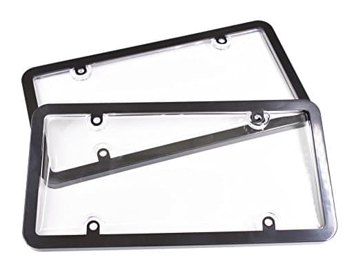 Clear Bubble License Plate Shiled Covers Custom Car Licenses Frames With Screws Caps,pack of 2sets