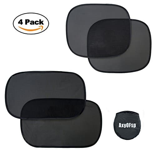 Car Sun Shade - 4 Pack Cling Car Side Windows Sunshade for Baby,Car Sunshades Protector,80 GSM for Maximum UV/Sun/Glare Protection for Kids,2 Pack 20"x12" and 2 Pack 17"x14" for Side Window Sunshades