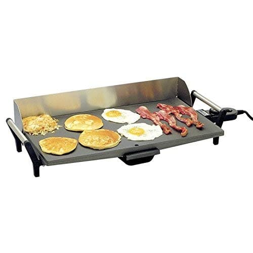 Professional Non-Stick Griddle with Back Griddle Grill Electric Top Indoor New