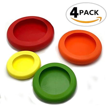 Oopsu Fruit and Vegetable Storage Containers farberware food protect huggers, Food cover Huggers Silicone，Food Savers Containers, Food Caps for Jars and Cans，Huggers Reusable Silicone Food Savers