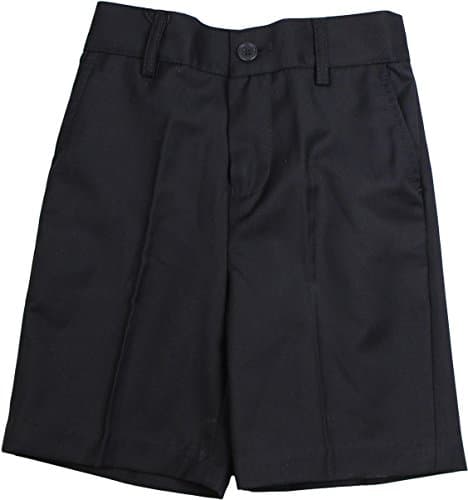 ARMANI MARTILLO Boys Flat Front Elastic Waist Solid Dress Shorts - 602S - Black, 2