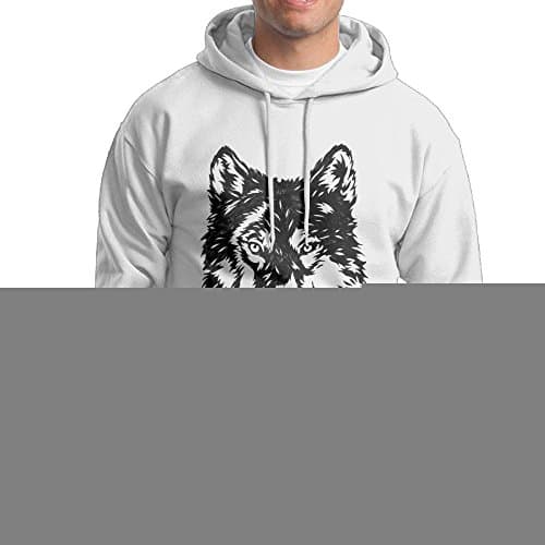 Cozyou The Wolf Staring You Men Cozy Pullover S White