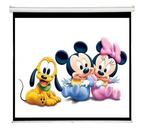 Maxstar 136-inch Diagonal 1:1 Manual Pull Down Projection Screen 96"x96" with Auto Lock