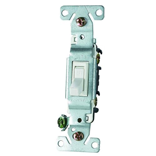 Hanysen 15 Amp,120-Volt Standard Grade Single Pole Framed Toggle AC Quiet Switch, White
