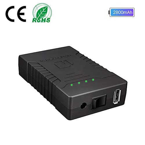 HitLights 12V Battery Pack, 12V DC / 5V DC (USB) Rechargeable 2800mAH Lithium-Ion Battery Pack Includes Charger - Portable Li-ion Battery Bank for LED Strip Light, Phones Charges and More