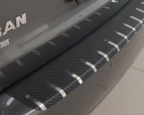 Chrome Boot Sill Protector Volvo V60 Carbon Foil 320 µm Thick