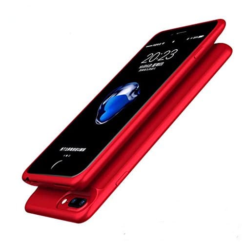 Kiker Mobile - iPhone Battery Charging Case 2500/3700 mAh for iPhone 6/7/8/ and 6/7/8 Plus, Portable Wireless Charging Case Extended Battery Pack by Kiker Mobile (Red, iPhone 6p/7p/8p (5.5"))