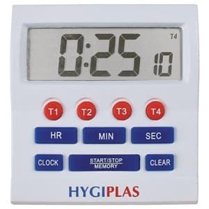 Hygiplas Big Digit Timer Big screen display. Easy to use multi-function interface.