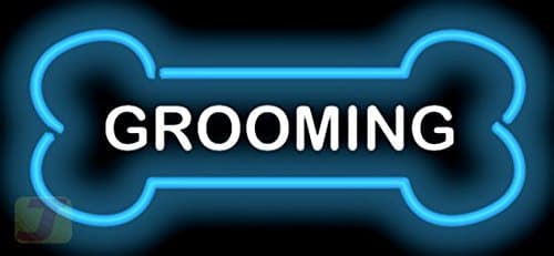 Dog Bone Grooming Neon Sign