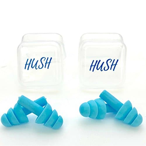 Hush Ear Plugs for Sleeping - (2 Pair) Reusable Sleep Earplugs for Noise Reduction