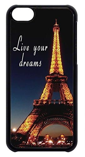 Paris Eiffel Tower Life Quote Hard Plastic for ipod Touch 6 by Cases4U (Tm)