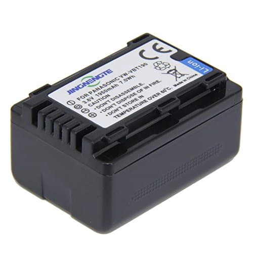 JINGNENGTE® VW-VBT190 Lithium-Ion Battery Pack Full Decoded for Panasonic V720 710 V520 510 V210 V110 VW-VBT190-K VW-VBT380