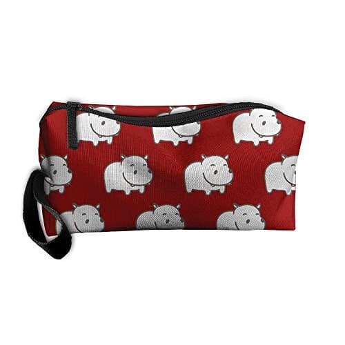 Szqbag Baby Hippo Pattern Printing Portable Multiple Usage Handbag Storage Pouch Bag Case Accessories Organizer Healthcare Kit Grooming Kit Cosmetics Bag Make-up Bag With Zipper
