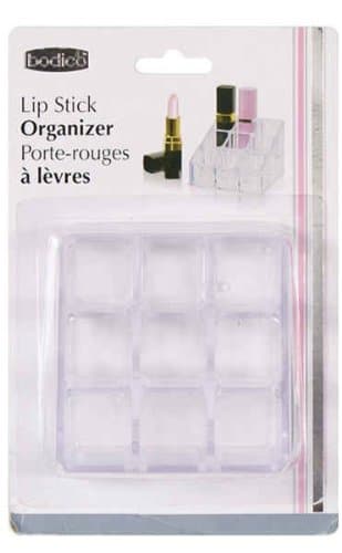 Acrylic Lipstick Organizer, 9 Compartments, Clear Color
