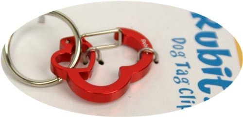 Rubit The Easy Dog Tag Heart Shaped Switch Clip, Medium, 1.07-Inch Diameter, Red by Rubit