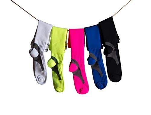 Compression Socks for men and women, high performance premium-grade fabrics, perfect for sports, boost stamina, stimulate circulation, eliminate abrasion and foot stress (1 pair) (35-38, White)