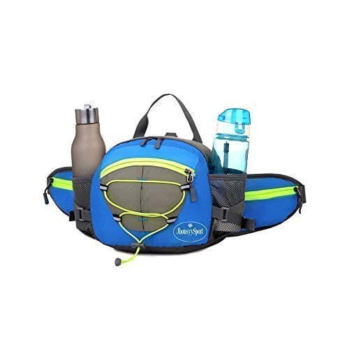 Waist bag with bottle holder (bottle no include) Hydration bag Cross-country running belt (Blue) fanny pack bolsa multi usos para correr y caminar 2019