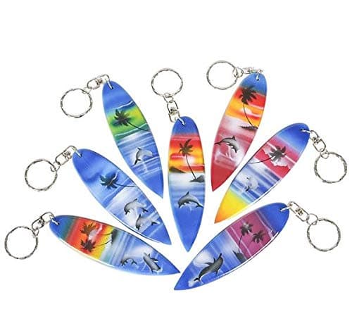 Wooden Surfboard Keychain (1 dz)