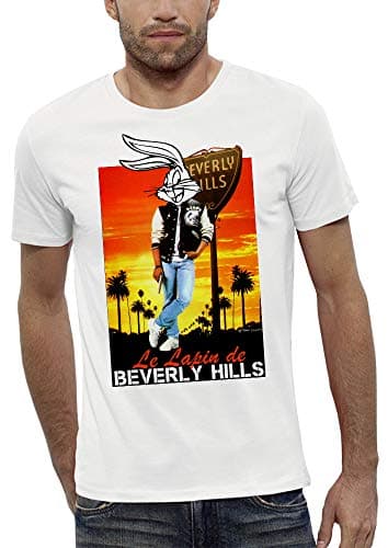 PIXEL EVOLUTION T-Shirt The Beverly Hills Rabbit - Men - Size XXL - White