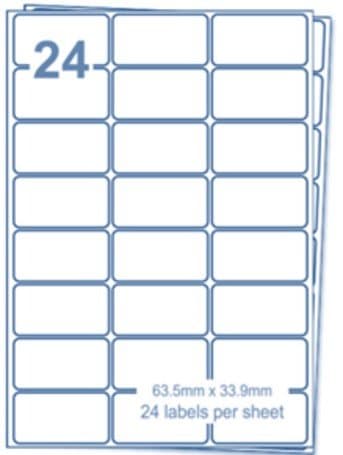 EJRange24 Labels per A4 Sheet, 200 Sheets,4800 Labels Total Self Adhesive Address Mailing Printer Labels–Compatible with Inkjet and Laser Printers–Printable Sticky Sheet Labels