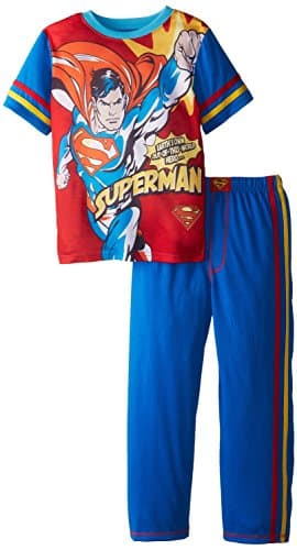 SGI Apparel Group Big Boys' 4-12 Superman Comic Style Pajama, Blue, (8)