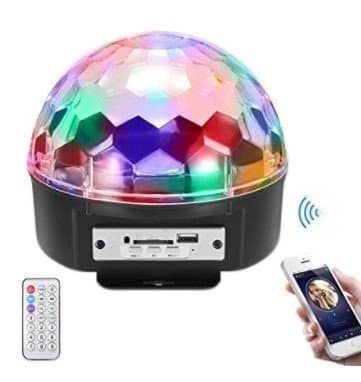 Disco Ball LED Party Dj Lights with Remote Control RBG Strobe Led Lamp 3W Light Stage Dance light Magic speaker + EDR RGB LED Lights Support bluetooth function.