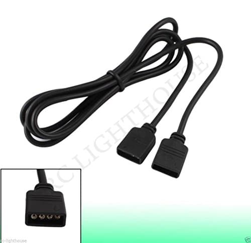 3ft or 1m Black Extension for RV LED Light Strips 3528 and 5050 4 Pin
