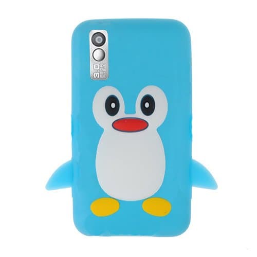 Penguin Style Case Back Cover For Samsung Tocco Lite Star GT-S5230 GT-S5233 + Screen Protector AOA Cases® (Light Blue)