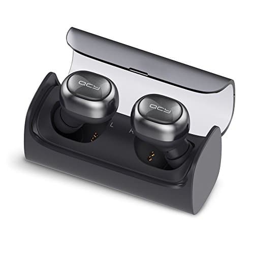 Wireless Earbuds True Wireless Stereo Bluetooth 4.2 Headphones with Charging Case Cordless Earphones Sweatproof In-Ear Headset with Mic iPhone 7/6s/6/5s/5 plus Andriod Smart Phone Tablet (Space Gray)
