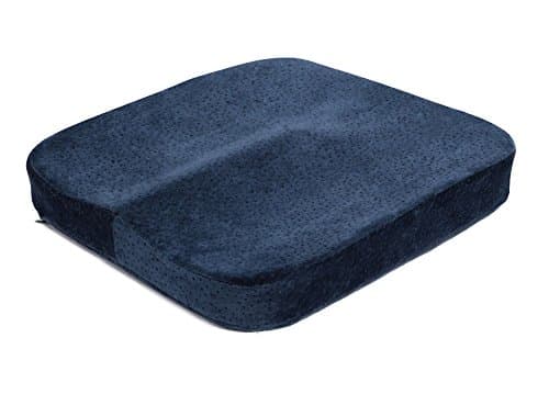 Oxfox comfortable memory foam seat cushion navy blue for tailbone protection back thigh muscles relief perfect for car seat office chair