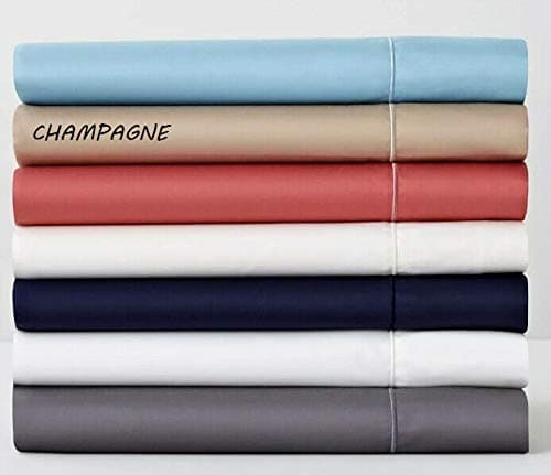 Hudson Park Collection 500 Thread Count 100% Pima Cotton Iron Free Twin Fitted Sheet- Champagne