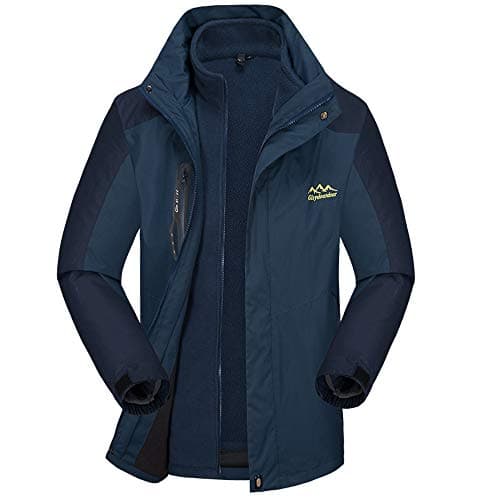 Warm Outdoor Clothes Men Simayixx Windproof Jacket 2 Piece Set Three in One Outdoor Breathable Tops Plus Size