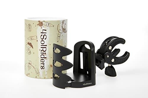 Stroller Clip Cup Holder - Fully Adjustable Universal Baby Drink Holder For Buggys/Wheelchairs/Pushchairs - Sturdy Grip W/Rubber Pad …