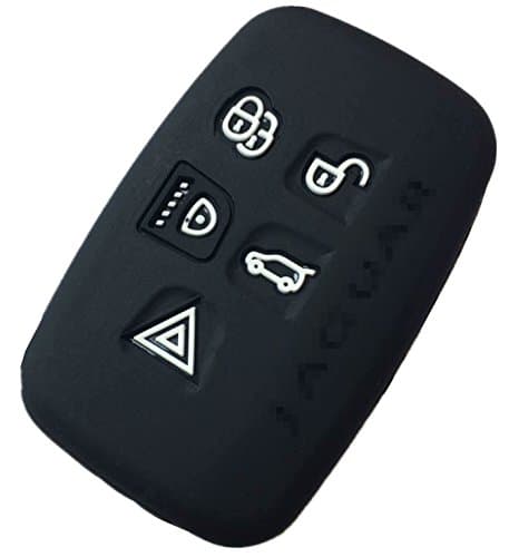 KWH Silicone Key Fob Cover Case Protector Smart Remote Control Shell Keyless Entry Case Holder Cover For 2010 2011 2012 2013 Jaguar XJ 2010 2011 Jaguar XJL 2009 2010 2011 2012 2013 2014 Jaguar XF