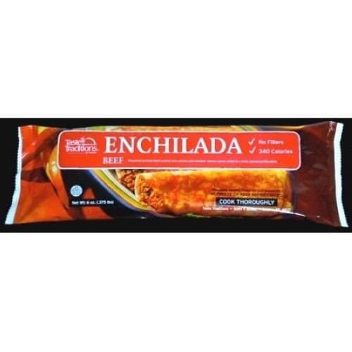 Taste Traditions Individually Wrapped Beef Enchilada, 6 Ounce -- 18 per case.
