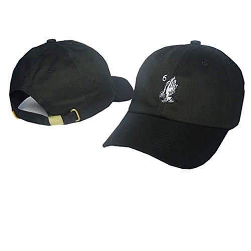 SHUIMODQ Baseball Cap Unisex Praying Hands Embroidered Unstructured Adjustable Dad Hat (Black)