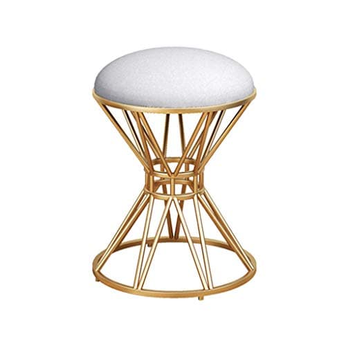 Calyvina Home Beauty Stool Vanity Stool Dressing Table Stool Makeup Dressing Chair Iron Shoe Stool (Red),Gray [Energy Class A]