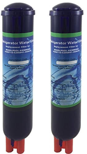 (Pack of 2) Purified Water Refrigerator Water Filter Replacement, Compatile with Whirlpool PUR Push Botton 4396841, 4396710, Pur Filter3