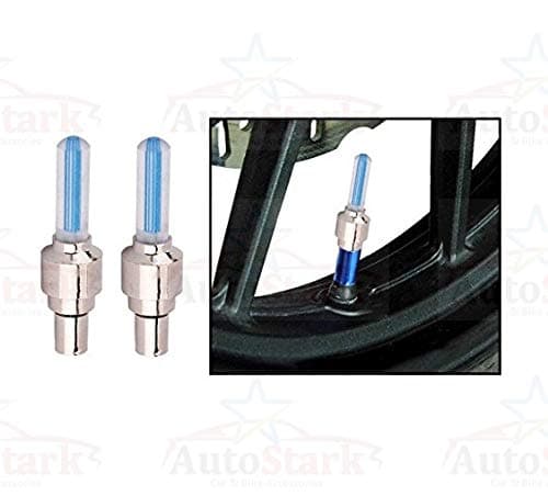AutoStark Blue Bike Tyre Led Light with Motion Sensor - Set of 2 for Mahindra Flyte