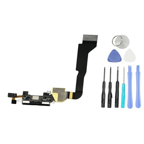 Black Charger Dock Connector Flex For iPhone 4 4G CDMA + Tools by GoodsCity