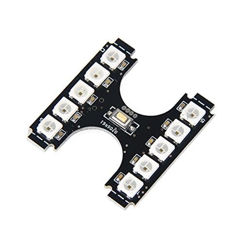 ZCGC Drone LED Tail Light Board Dual Mode ( Independently Control or CleanFlight Control) 10 WS2812B LED for GEP-VX5 GEP-TX5 Suitable for Classic FPV Racing Drone (10WS2812B LED)