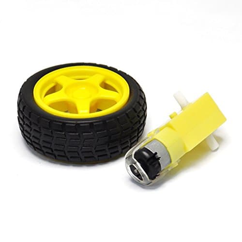 Smart Car Robot Plastic Tire Wheel with DC 3-6v Gear Motor