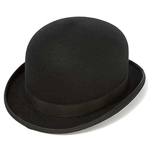 Express Hats Quality Stiff Wool Felt Bowler Hat (Satin Lined) (Medium - 57cm)