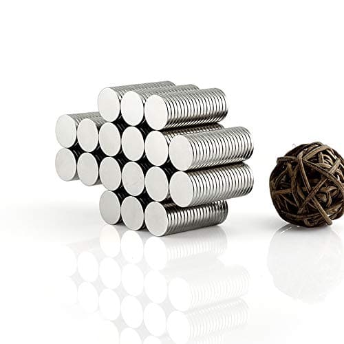 Hmlkeci Small Multi-Use Refrigerator Magnets for Refrigerator, Science, Crafts - Tiny Round Disc, Sliver, 12MM x 1MM - Approximately, 40Pcs