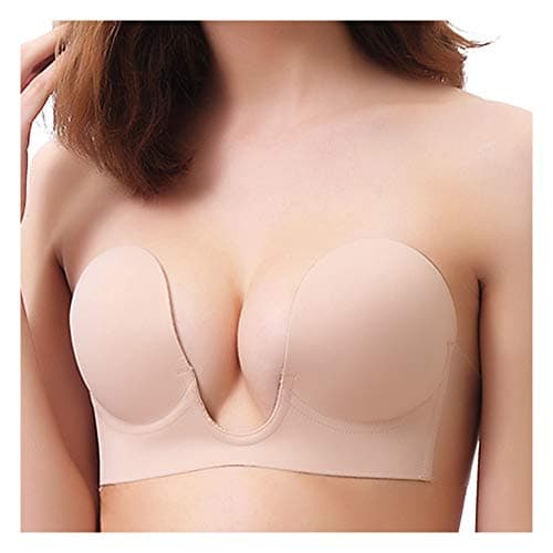 Women's U-Shaped Adhesive Bra Push Up V Shape Self Sticky Backless Strapless Invisible Bras …