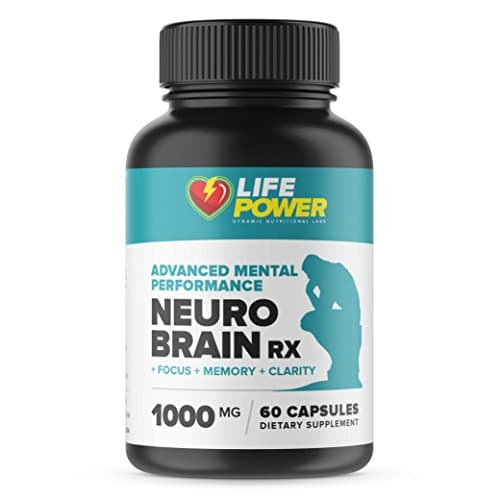 NEURO BRAIN RX- Brain Booster for Memory, Focus &amp; Mental Clarity. 40+ Vitamins DMAE Herbal Nootropic Promotes Superior Brain Function in Men &amp; Women. 60 Capsules.